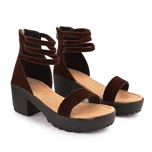 Womens Platform Heels Signora112Chunky Flared High Heel