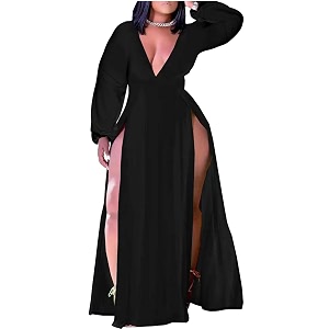 Womens Plus Size Maxi Wrap Dress Sleeveless