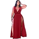 Women39s Plus Size Maxi Wrap Dress Sleeveless