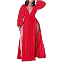 Women39s Plus Size Maxi Wrap Dress Sleeveless