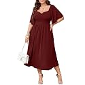 SHESTARR Women39s Plus Size Midi Dress Sweetheart