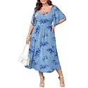 SHESTARR Women39s Plus Size Midi Dress Sweetheart