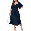 SHESTARR Women39s Plus Size Midi Dress Sweetheart