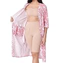 Women's Post Surgery Robe with Drain Pockets Mastectomy Recovery Robe Front Zipper Hospital Gown Pajamas Gift