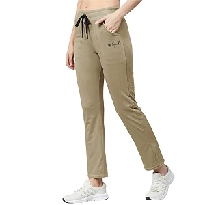 Womens Premium Cotton Solid Track Pant with