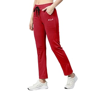 Womens Premium Cotton Solid Track Pant with