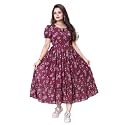 Women39s Printed Georgette Regular Fit Round Neck