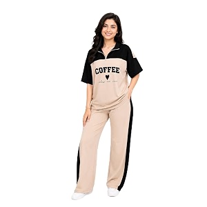 Womens Printed Night Suit Set Half