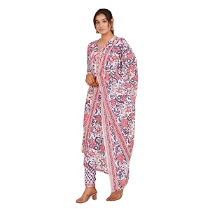 Womens Printed Straight Kurta with Pant