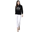 Women39s Printed Sweatshirt with Hoodie- Abstract Print-Stylish