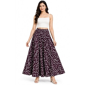 Womens Printed Viscose Crepe Flared Palazzo Pants