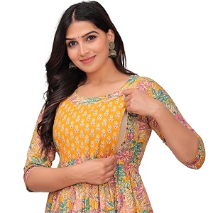 Womens Pure Cotton All Over Printed Maternity