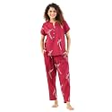 Women39s Pure Cotton Bird Printed Night Suit