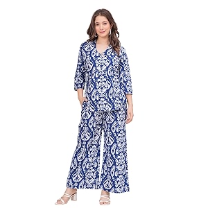 Womens Pure Cotton Co-Ord Set Three-Quarter