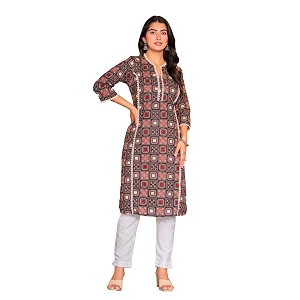 Womens Pure Cotton Floral Printe Straight Single