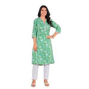 Womens Pure Cotton Floral Printe Straight Single