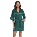 Women39s Pure Short Silky Robes Bridesmaid Bride