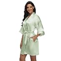Women39s Pure Short Silky Robes Bridesmaid Bride