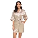 Women39s Pure Short Silky Robes Bridesmaid Bride