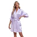 Women39s Pure Short Silky Robes Bridesmaid Bride