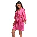 Women39s Pure Short Silky Robes Bridesmaid Bride