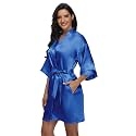 Women39s Pure Short Silky Robes Bridesmaid Bride
