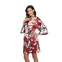 Women39s Pure Short Silky Robes Bridesmaid Bride
