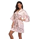 Women39s Pure Short Silky Robes Bridesmaid Bride