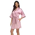 Women39s Pure Short Silky Robes Bridesmaid Bride