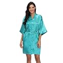 Women39s Pure Short Silky Robes Bridesmaid Bride