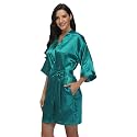 Women39s Pure Short Silky Robes Bridesmaid Bride