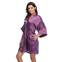 Women39s Pure Short Silky Robes Bridesmaid Bride