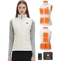 Women's Quilted Heated Vest with Battery Pack 16000mAh 7.4V, Warming Heated Vest for Women, Electric Heating Vests
