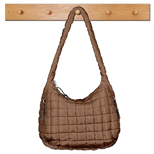 Womens Quilted Puffer Tote Bag