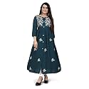 Women39s Rayon Flared Embroidery Kurti Under 599