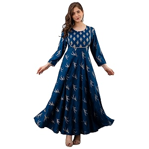 Womens Rayon Flared Kurta