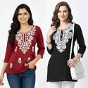 Women39s Rayon Kashmiri Embroidered Short Kurti 