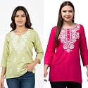 Women39s Rayon Kashmiri Embroidered Short Kurti 