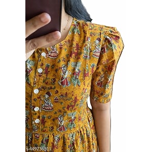 Womens Rayon A-Line Midi Dress Floral Print