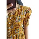 Women39s Rayon A-Line Midi Dress Floral Print