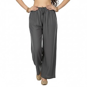 Womens Rayon Palazzo Pants Solid Color