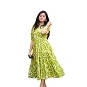 Women39s Rayon Printed Floral Gown Dress Short