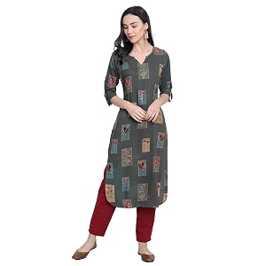 Womens Rayon Regular Kurta