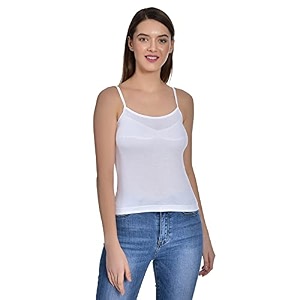 Womens Regular Fit Cotton Camisole Slip Spaghetti