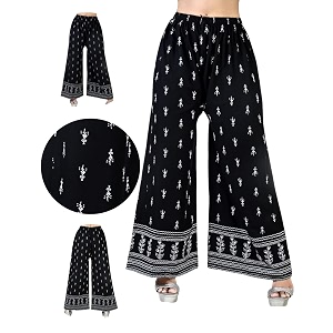 Womens Regular Fit Rayon Palazzos