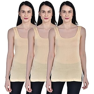 Womens Regular Fit Sleeveless Cotton Long Camisole