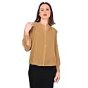 Women39s Regular Fit Solid Pleated Cotton Blend