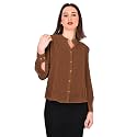 Women39s Regular Fit Solid Pleated Cotton Blend