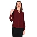 Women39s Regular Fit Solid Pleated Cotton Blend
