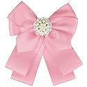 Women School Uniform Faux Ribbon Bowknot Pin Collar Necktie Bow